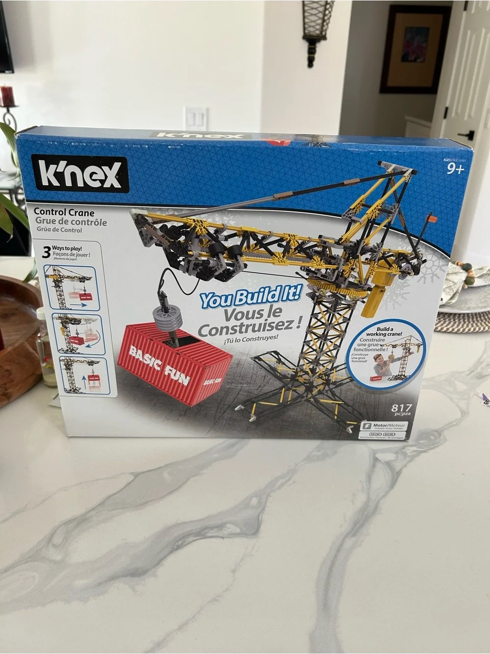 KNEX Yellow & Black Construction Crane Building Set - You Build It!